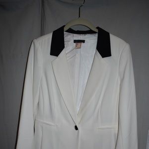 Black and white blazer